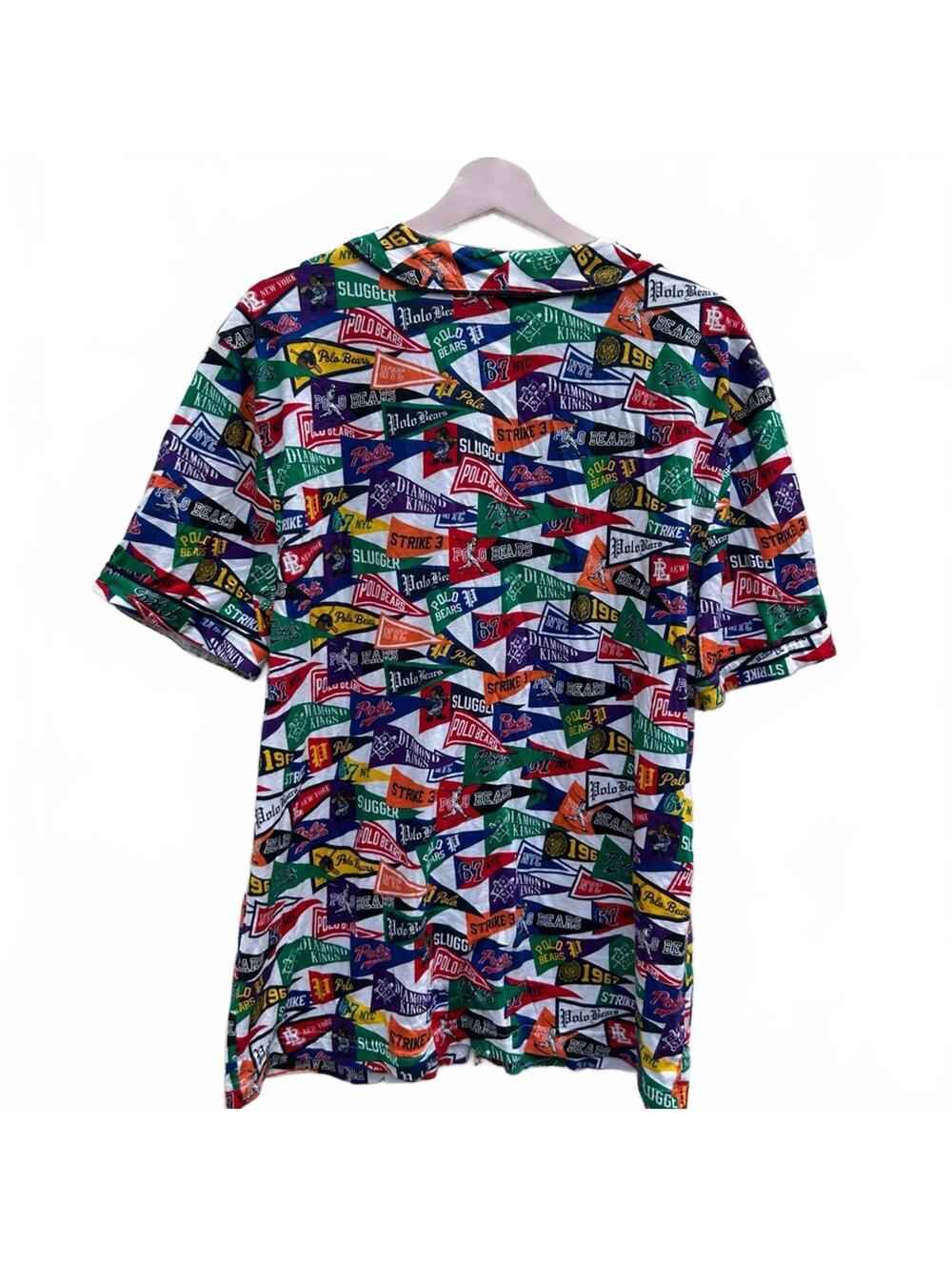 Polo Ralph Lauren RL Stadium Baseball Pennants Button Up Shirt Men's Medium - Picture 4 of 10